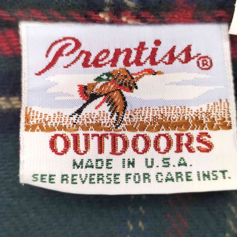 プレンティス Prentiss USA製 フラップポケット チェック コットンネルシャツ メンズ JPN:M